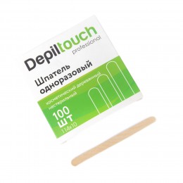 Шпатель деревянный 114х10мм 100шт/упак Depiltouch Россия