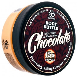 Масло твердое автозагар "Шоколад" (какао) серия "Body Butter" 15бр 150мл